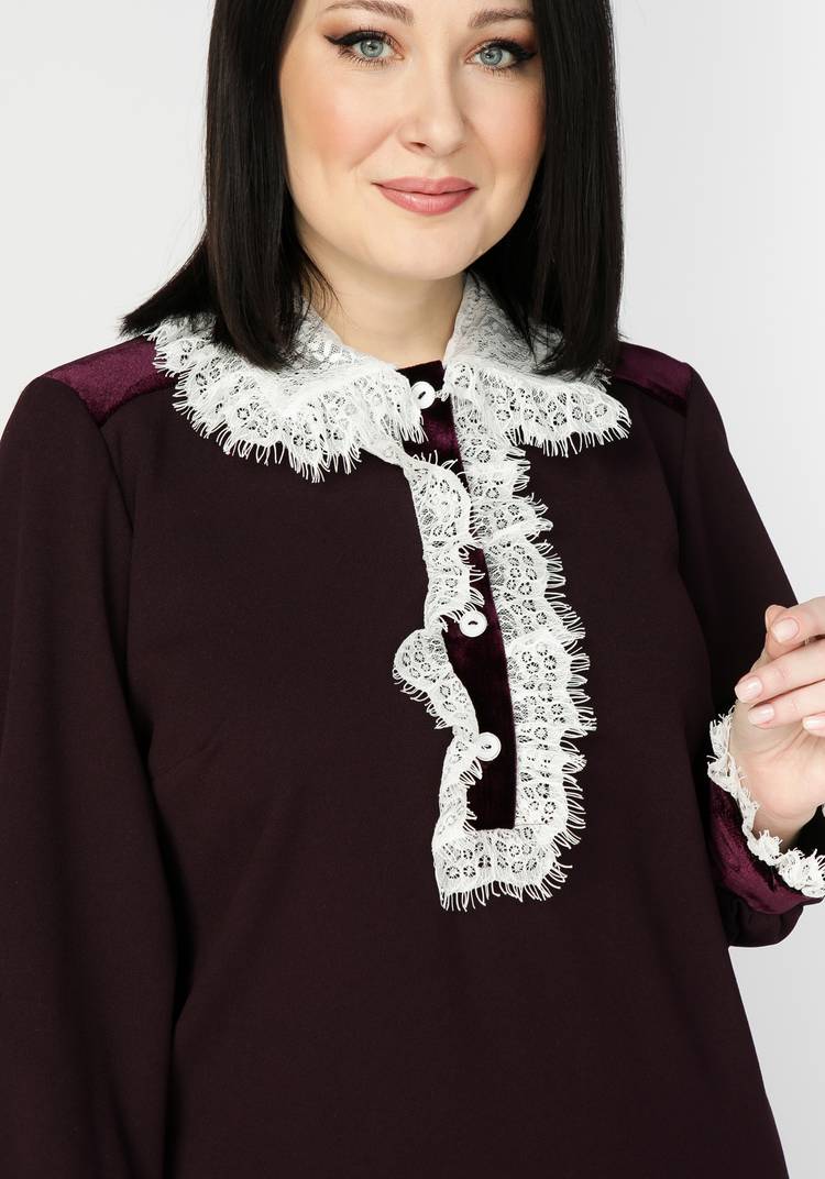 Платье с ажурным воротником шир.  750, рис. 8