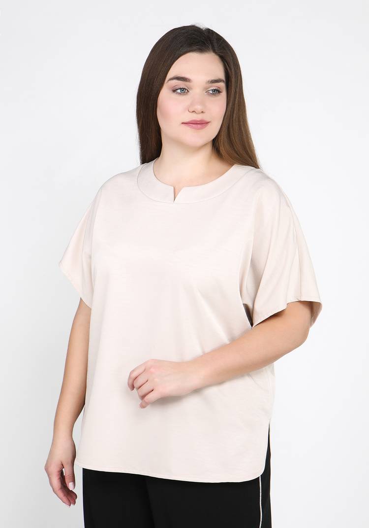 Блуза однотонная с рукавом-кимоно шир.  750, рис. 5