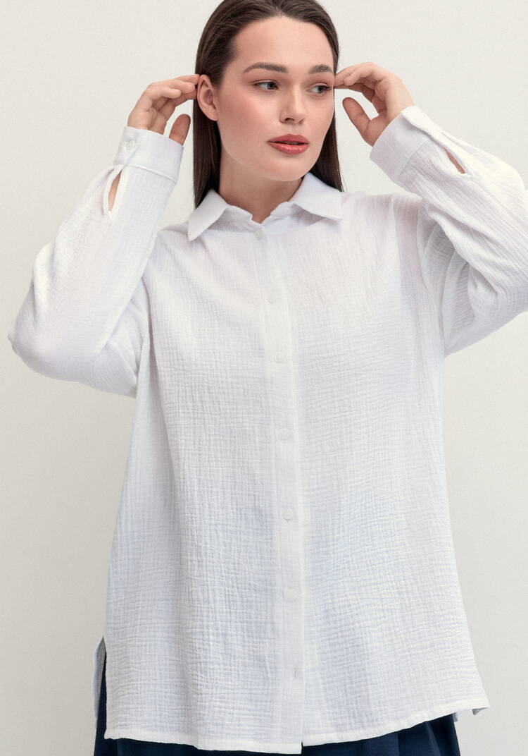 Рубашка муслиновая свободного кроя шир.  750, рис. 55