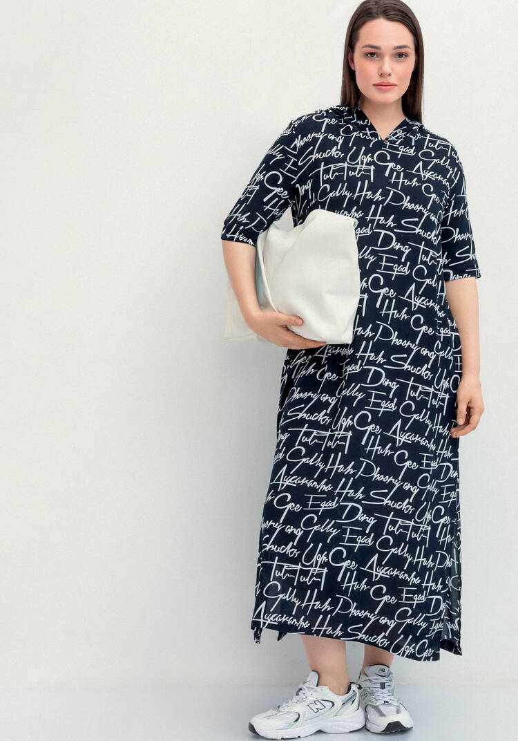 Платье-футболка с капюшоном шир.  750, рис. 8