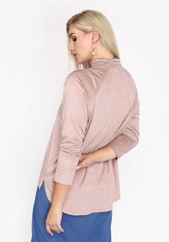 Блуза с драпировкой на рукавах шир.  580, рис. 6