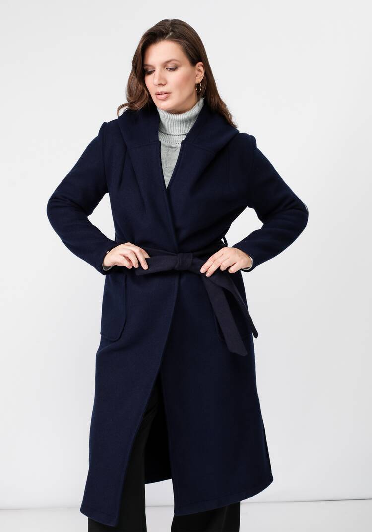 Пальто удлиненное с поясом шир.  750, рис. 20