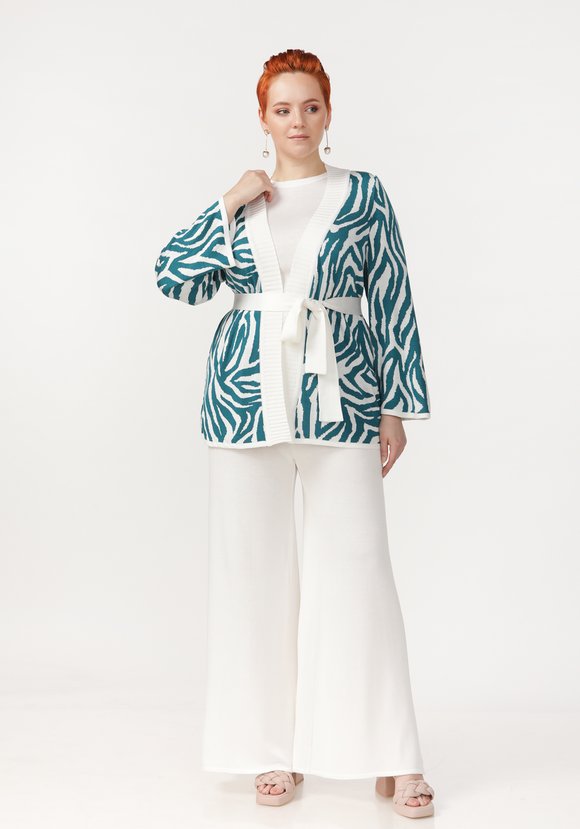 Кардиган с анималистическим рисунком и поясом шир.  580, рис. 8