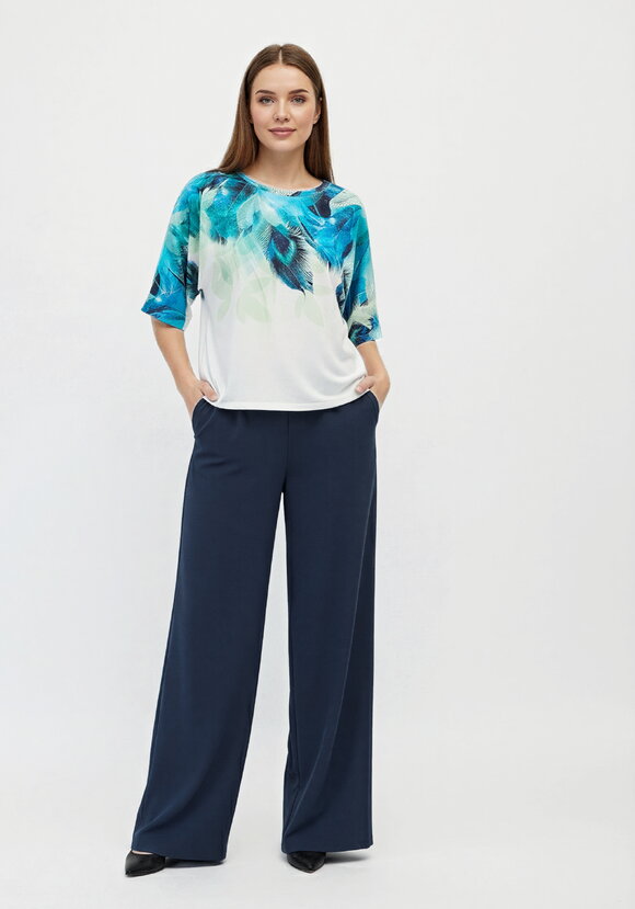 Джемпер с принтом Перья шир.  580, рис. 2