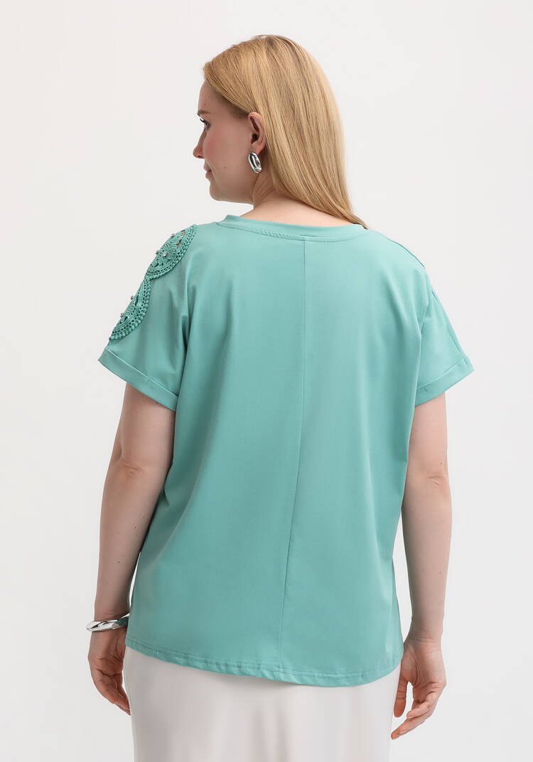 Блуза с вставкой узора из кружева шир.  750, рис. 8