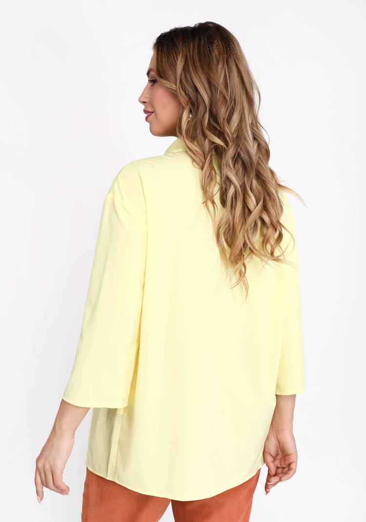 Блуза из вискозы с декоративной отделкой шир.  750, рис. 6