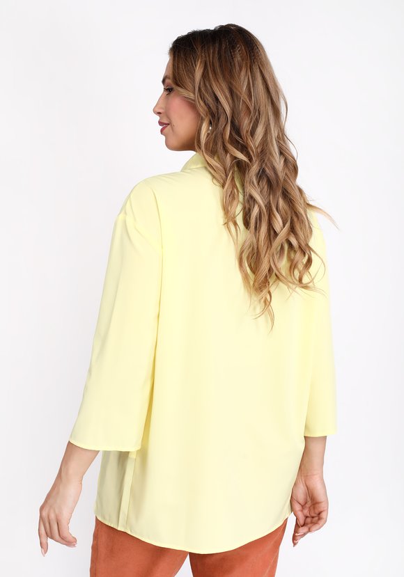 Блуза из вискозы с декоративной отделкой шир.  580, рис. 6