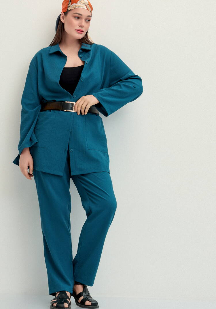 Брюки прямого кроя на резинке по поясу шир.  750, рис. 35