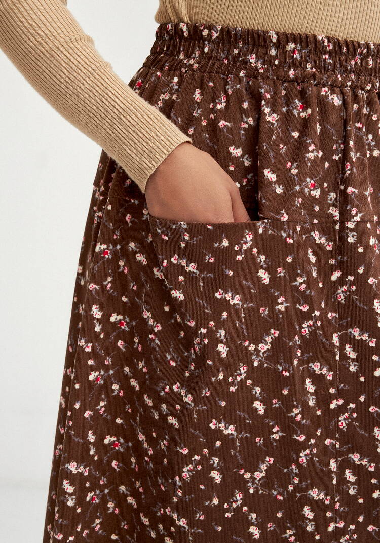 Юбка с оригинальными карманами впереди шир.  750, рис. 5