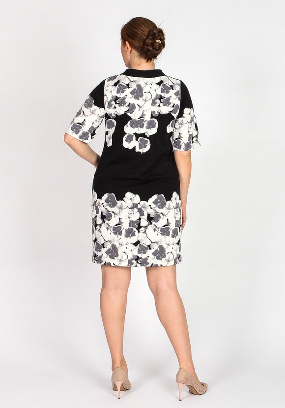 Платье с цветочным принтом и рукавом 1/2 шир.  580, рис. 8