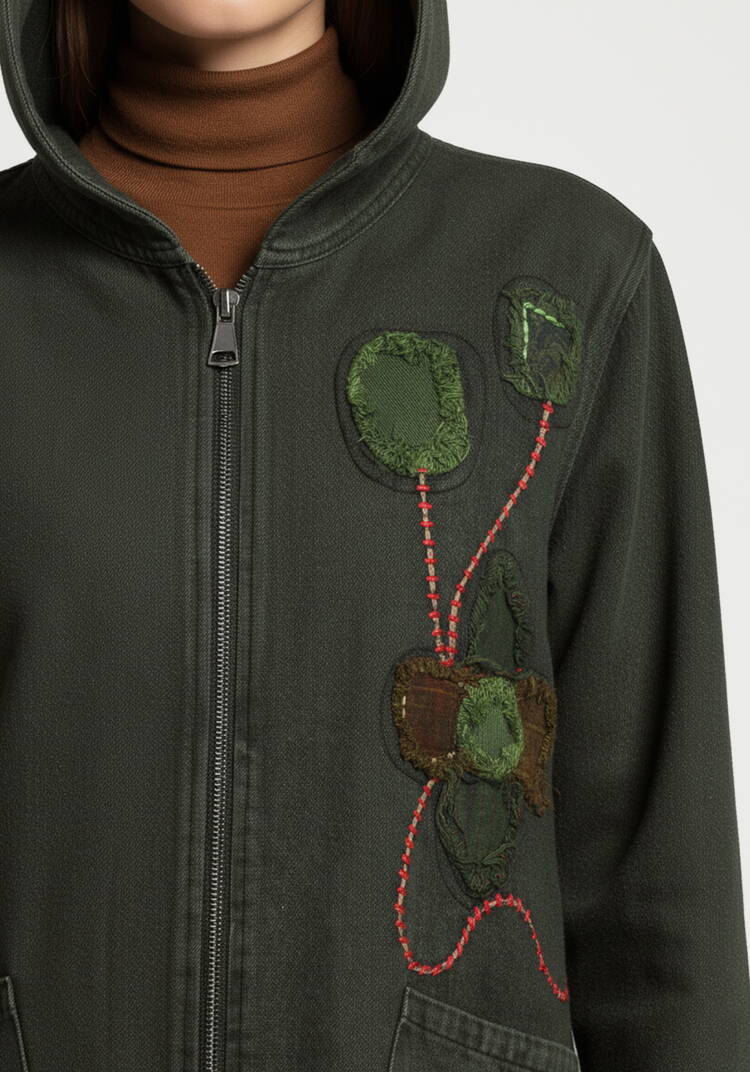 Куртка джинсовая с нашивками шир.  750, рис. 11