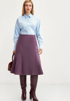 Юбка-годе из эко-замши