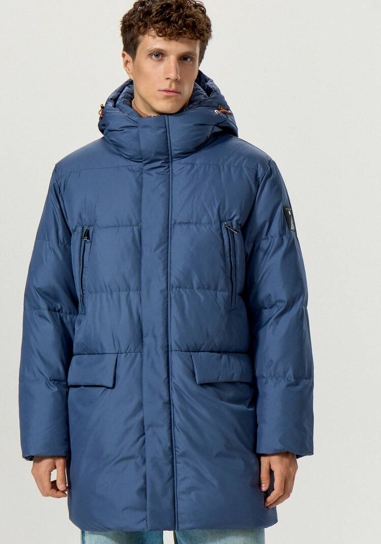 Пуховик стеганый с капюшоном и карманами шир.  750, рис. 14