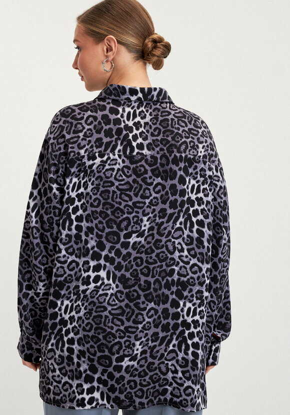 Блуза с леопардовым принтом Виталина шир.  580, рис. 11