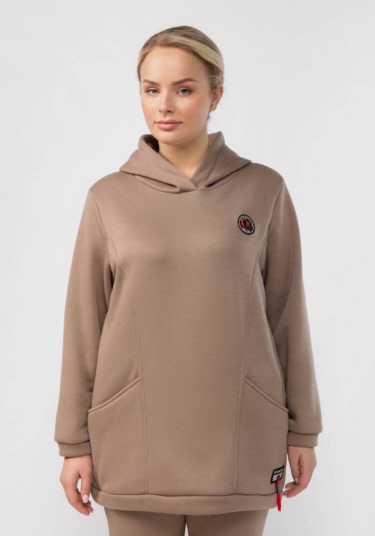 Толстовка удлиненная с капюшоном шир.  750, рис. 17