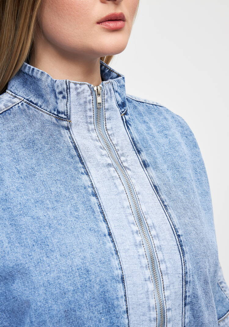 Джинсовая куртка на молнии со шнурками шир.  750, рис. 12