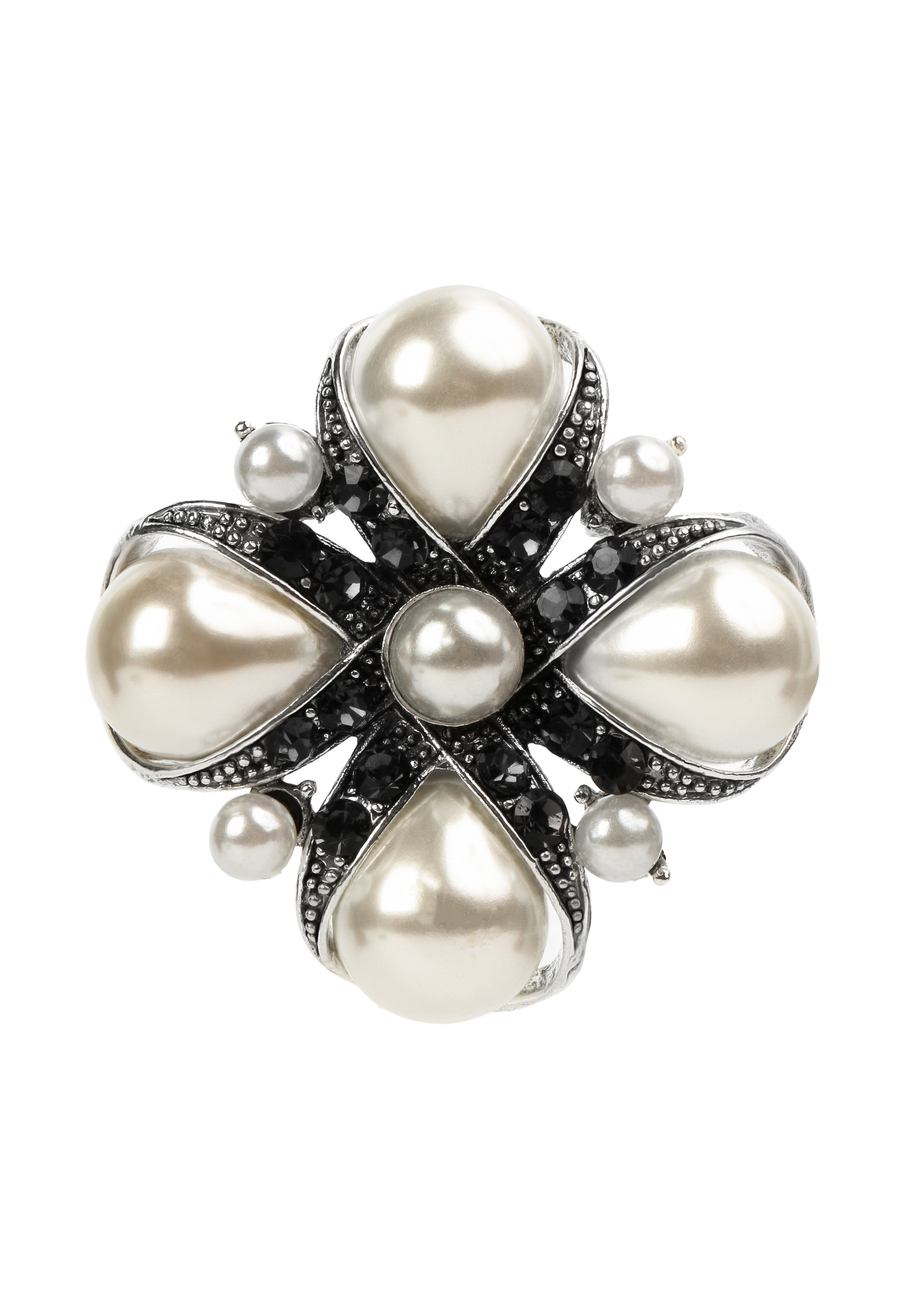 

Брошь с жемчугом майорка, Серый