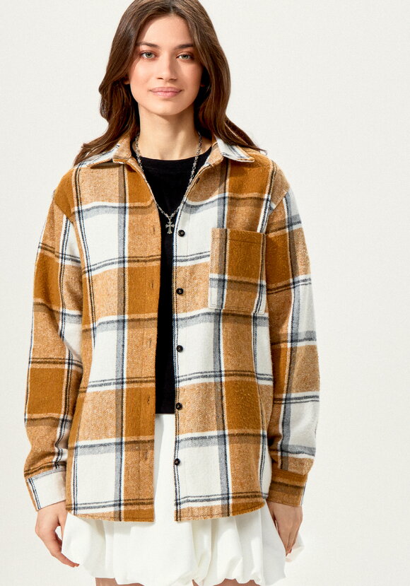 Рубашка в клетку с накладным карманом шир.  580, рис. 29