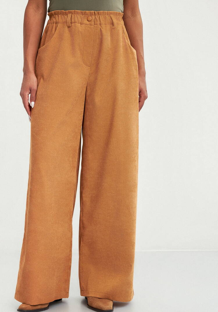 Брюки вельветовые широкие на резинке шир.  750, рис. 20