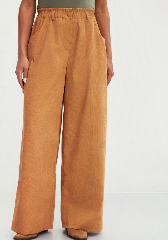 Брюки вельветовые широкие на резинке шир.  580, рис. 20