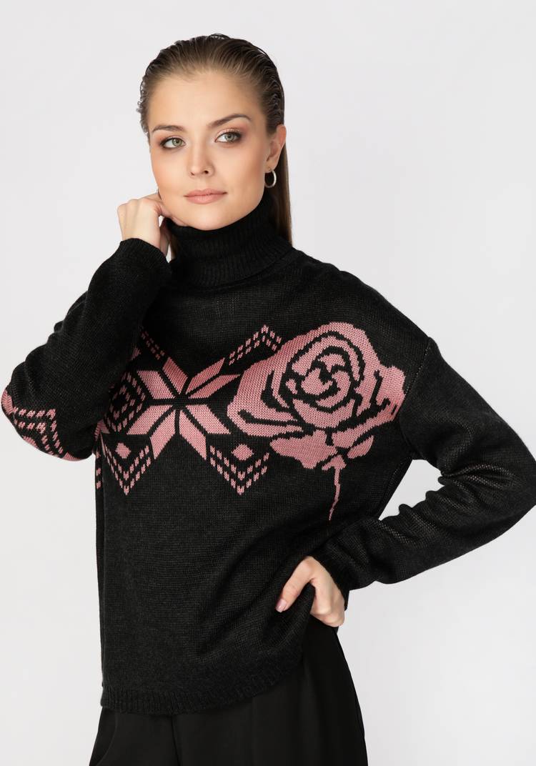 Джемпер с орнаментом по груди и рукаву шир.  750, рис. 6