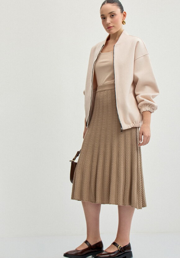 Юбка миди фактурная на широком поясе шир.  580, рис. 2