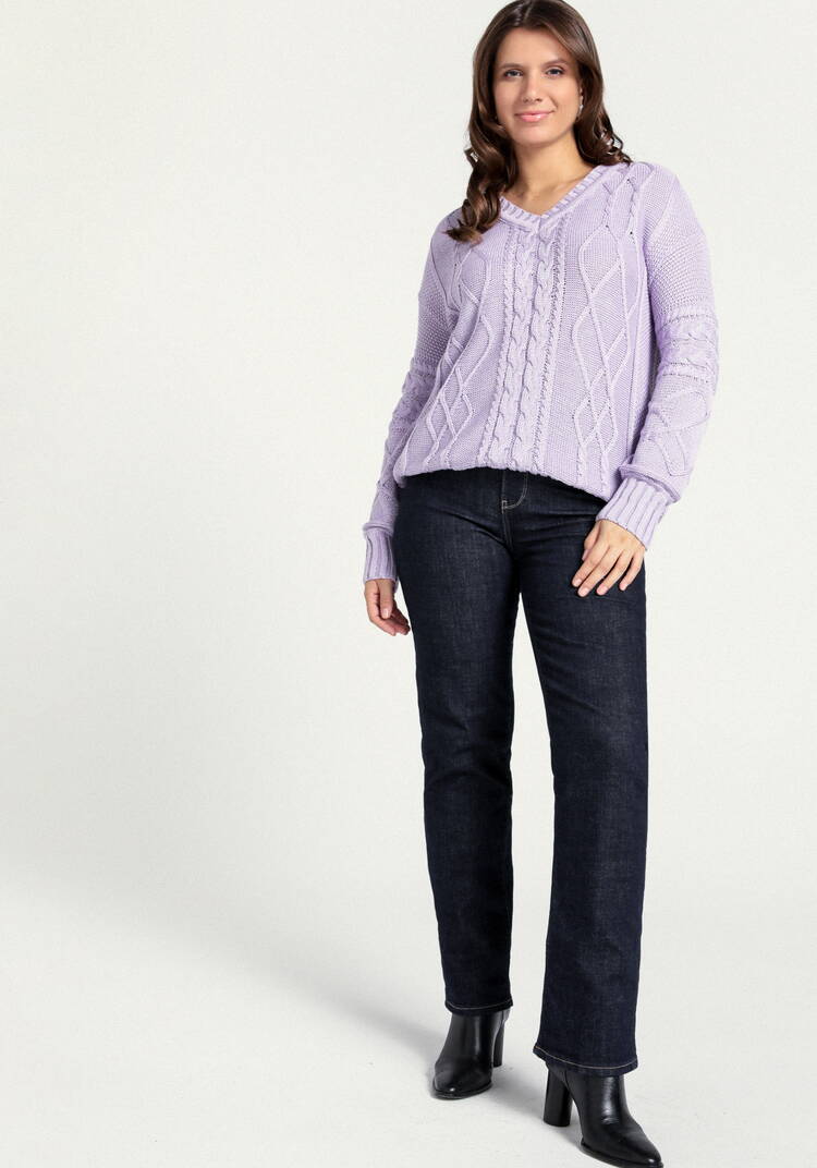 Джемпер с V-образным вырезом и косами шир.  750, рис. 22