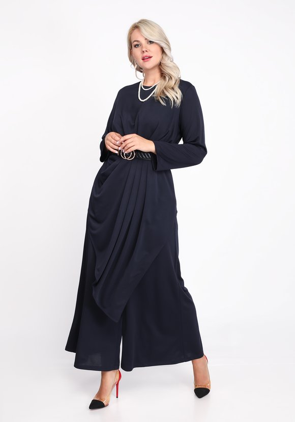 Блуза с драпировкой на талии шир.  580, рис. 5