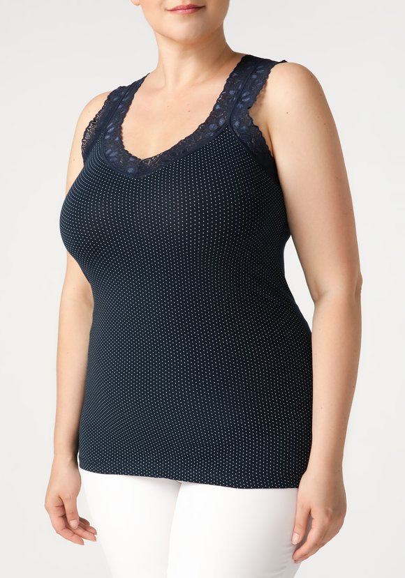 Майка из хлопка с кружевом Аэлита шир.  580, рис. 14