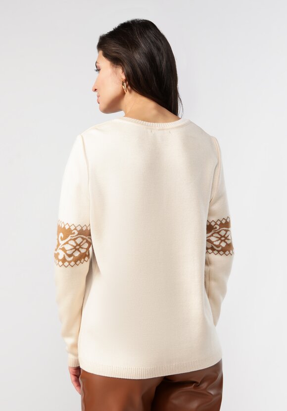 Джемпер женский с рисунком по груди и рукавам шир.  580, рис. 3