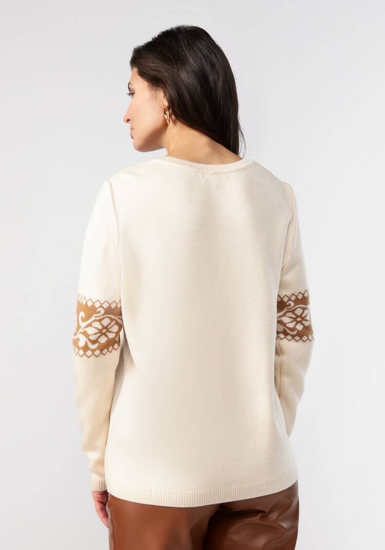 Джемпер женский с рисунком по груди и рукавам шир.  750, рис. 3