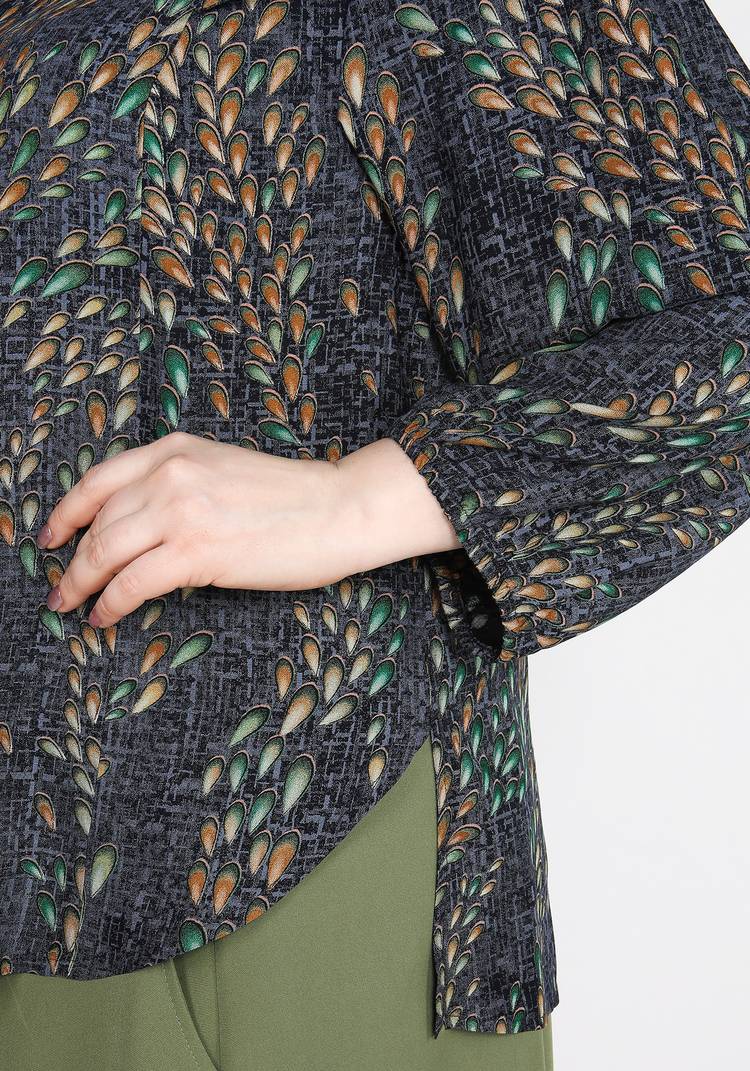 Блуза с декаративным рельефным плечом шир.  750, рис. 8