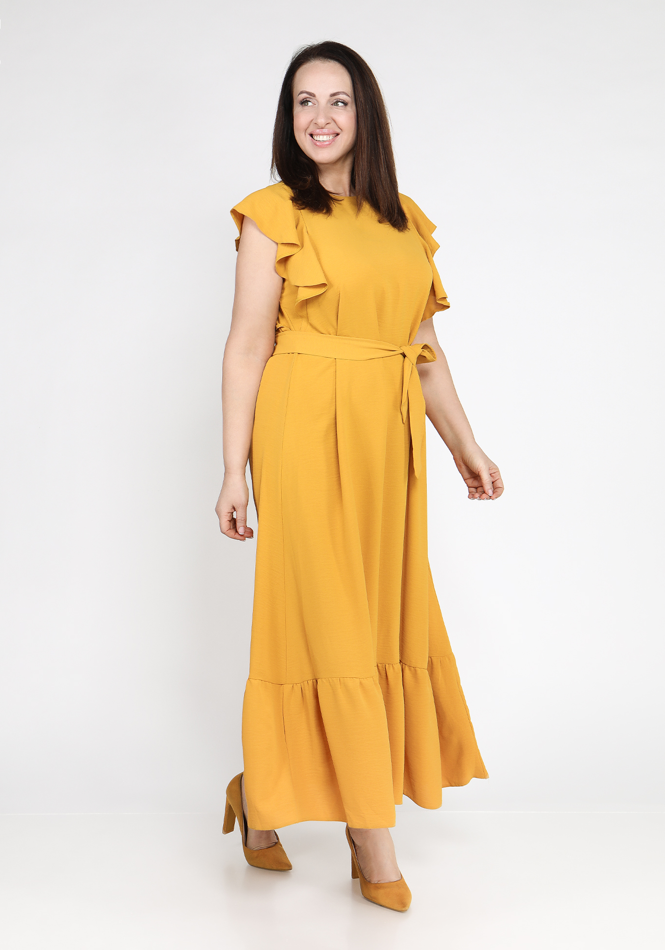 Платье с рукавами "крылышками"