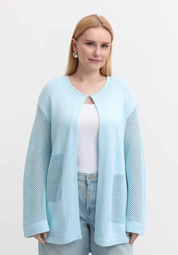 Кардиган оригинальной вязки прямого кроя шир.  580, рис. 4