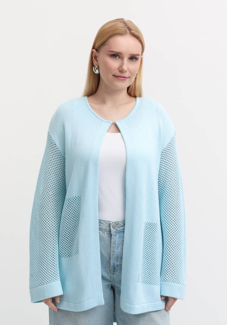 Кардиган оригинальной вязки прямого кроя шир.  750, рис. 4