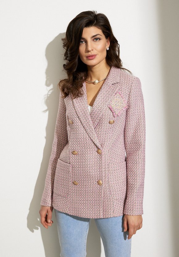 Жакет с клубной вышивкой шир.  580, рис. 1