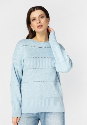 Джемпер женский со структурной вязкой