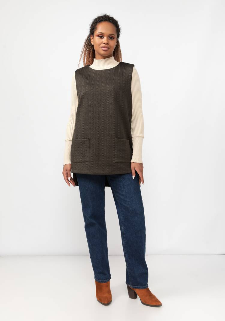 Жилет из фактурной трикотажной ткани шир.  750, рис. 8