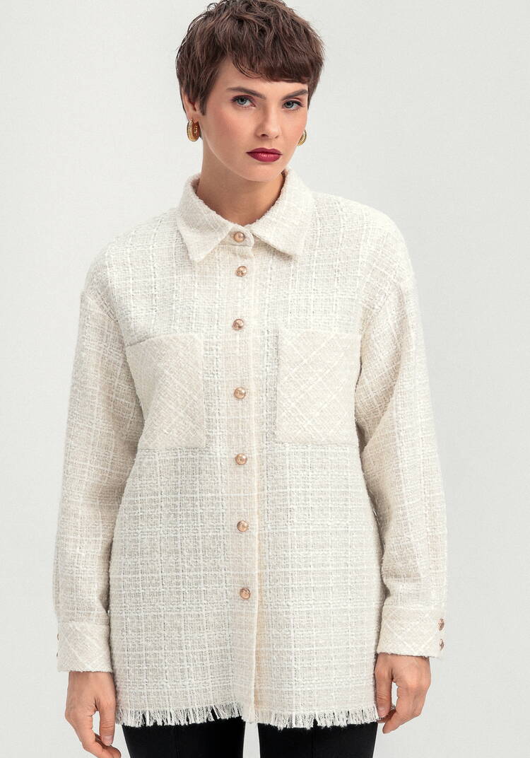 Жакет твидовый с фактурной нитью шир.  750, рис. 14