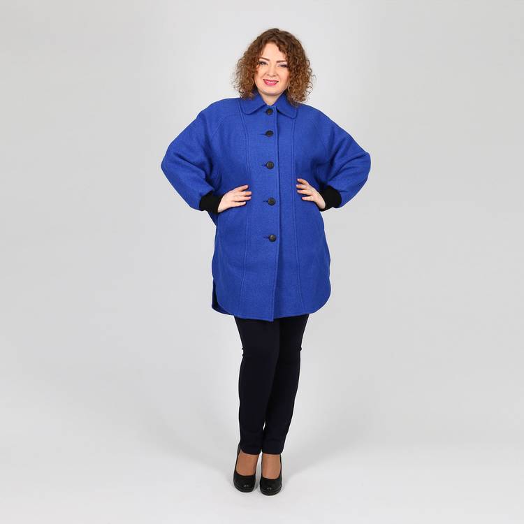 Пальто-пончо на пуговицах шир.  750, рис. 9