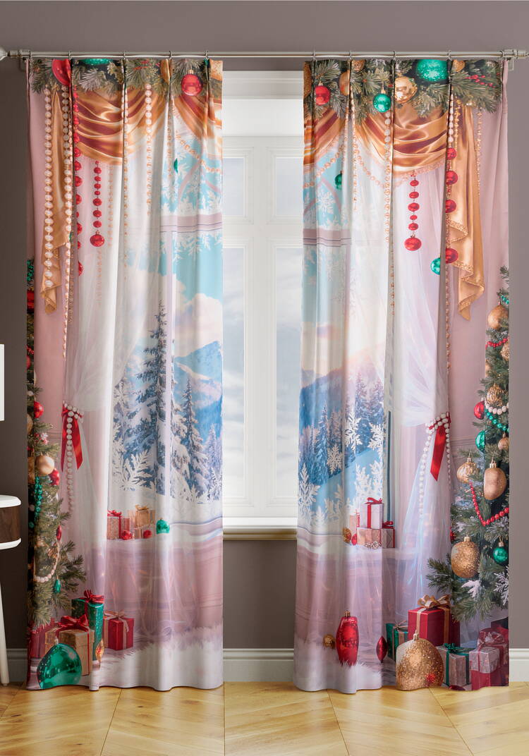 Портьеры Зимняя сказка шир.  750, рис. 17