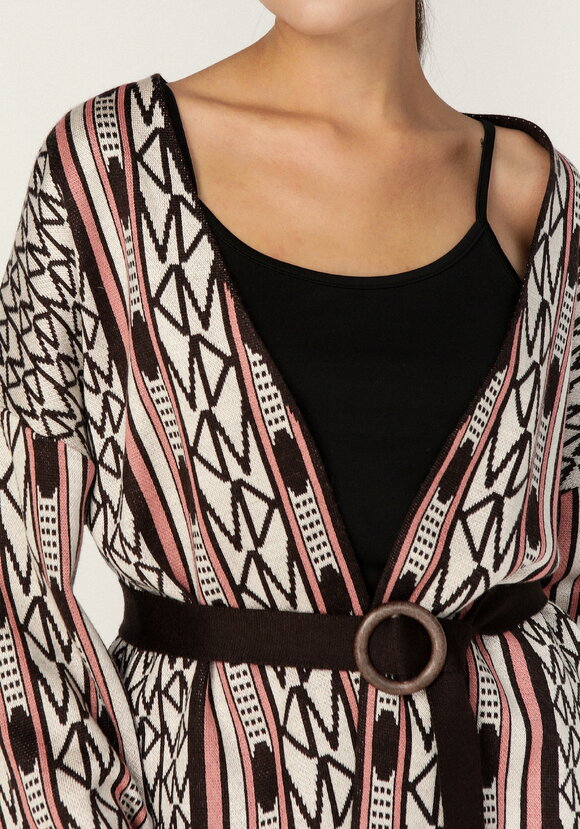 Кардиган женский под пояс шир.  580, рис. 4