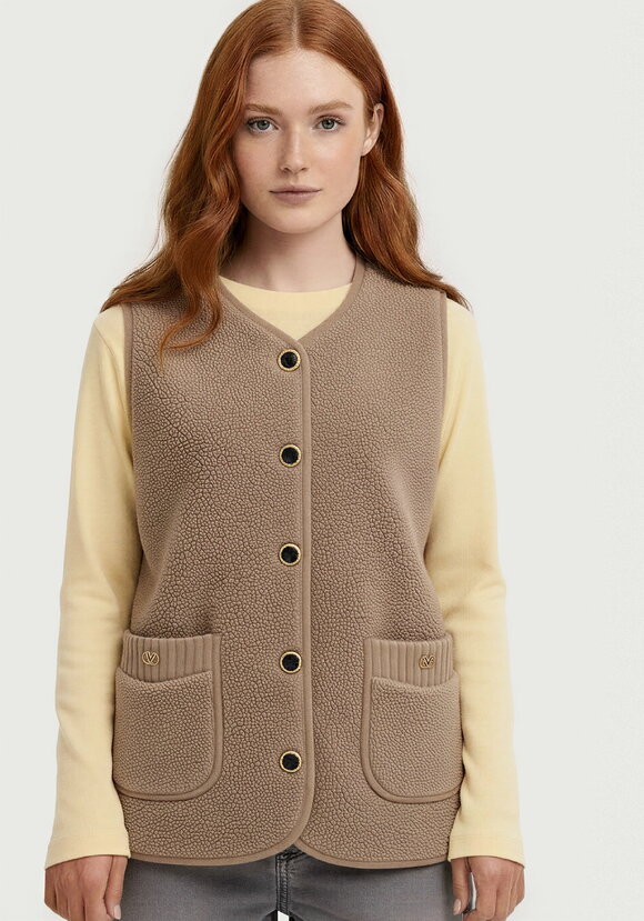 Жилет удлинённый из искусственного меха шир.  580, рис. 4