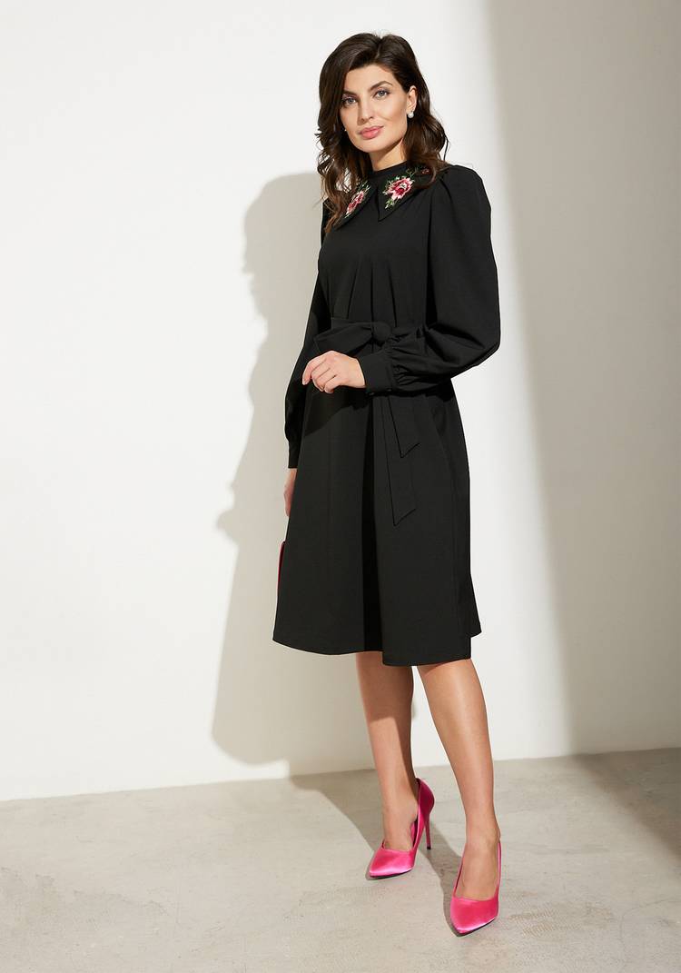 Платье со съёмным воротником и поясом шир.  750, рис. 5