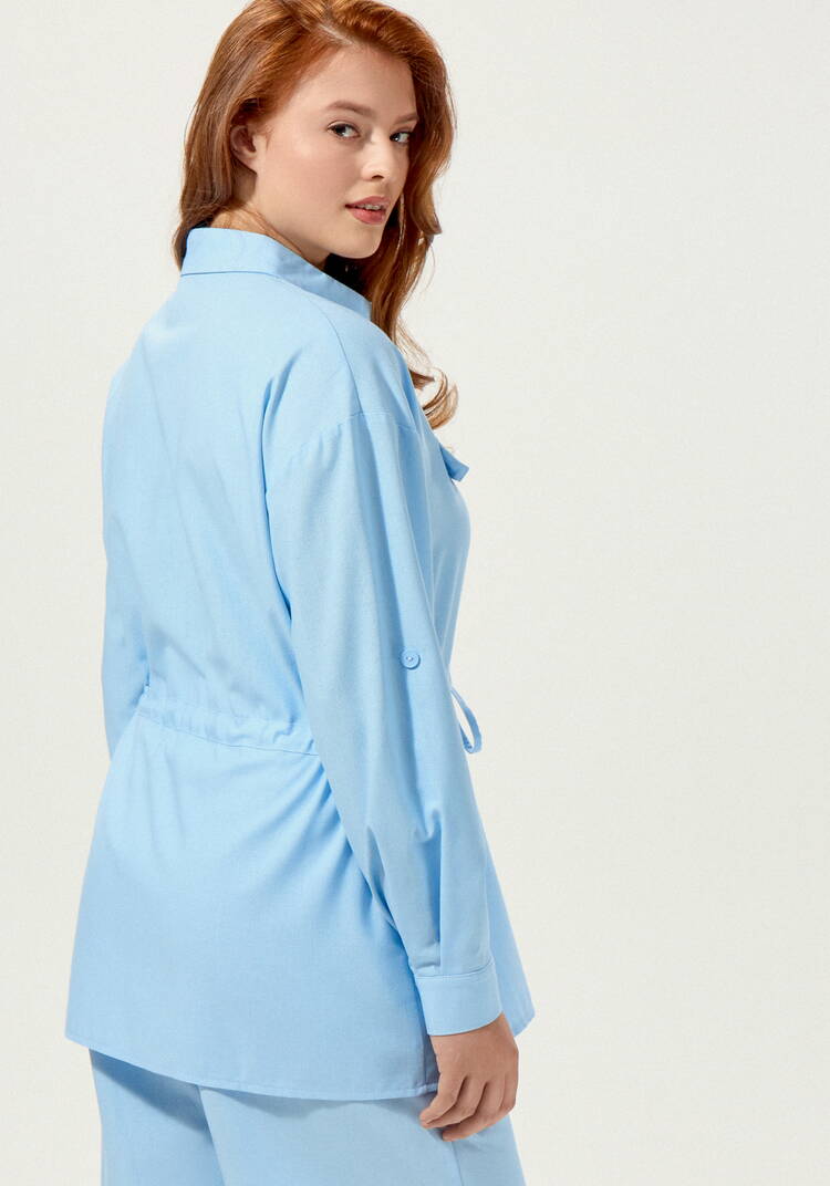 Рубашка изо льна на кулиске шир.  750, рис. 3