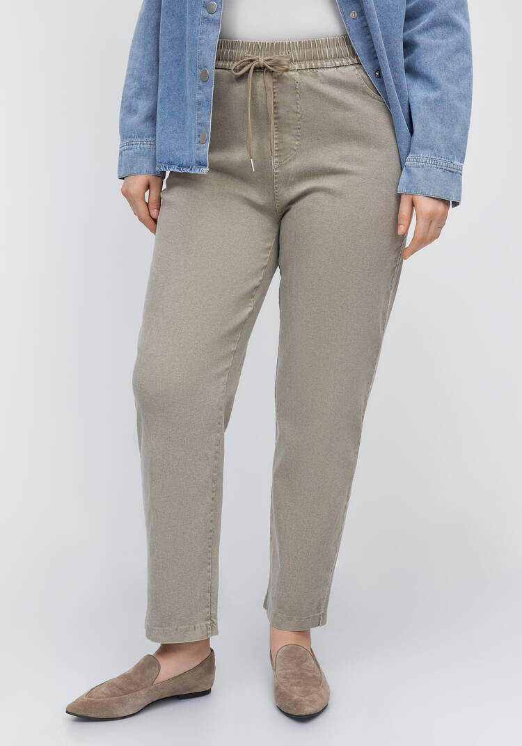 Джинсы цветные с резинкой по поясу шир.  750, рис. 7