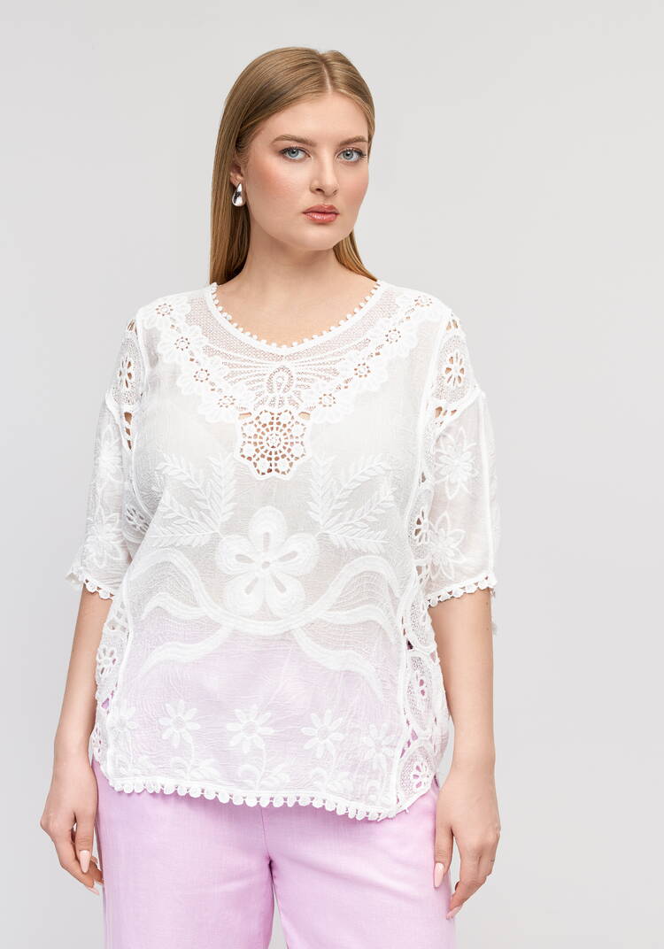 Блуза Ажурный флер шир.  750, рис. 4