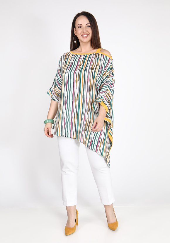 Туника с асимметричным вырезом на бретели шир.  580, рис. 7