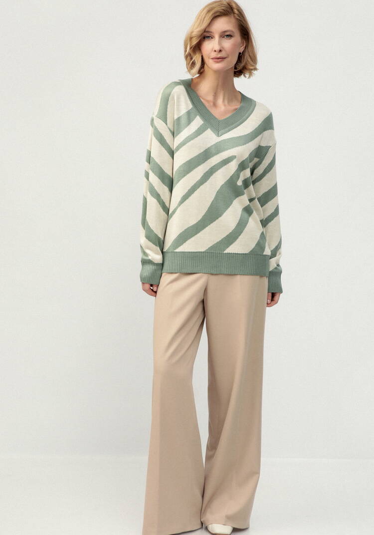 Джемпер с принтом зебра шир.  750, рис. 18