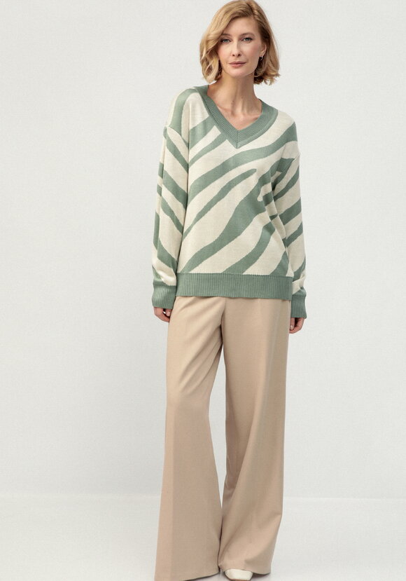 Джемпер с принтом зебра шир.  580, рис. 18